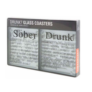 DRUNK? GLASS COASTERS